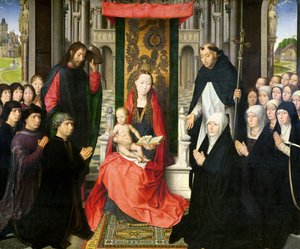 La Virgen y el Niño con San Jaime y San Domingo Presentando a los Donantes y su Familia, conocida como la Virgen de Jacques Floreins, c.1490